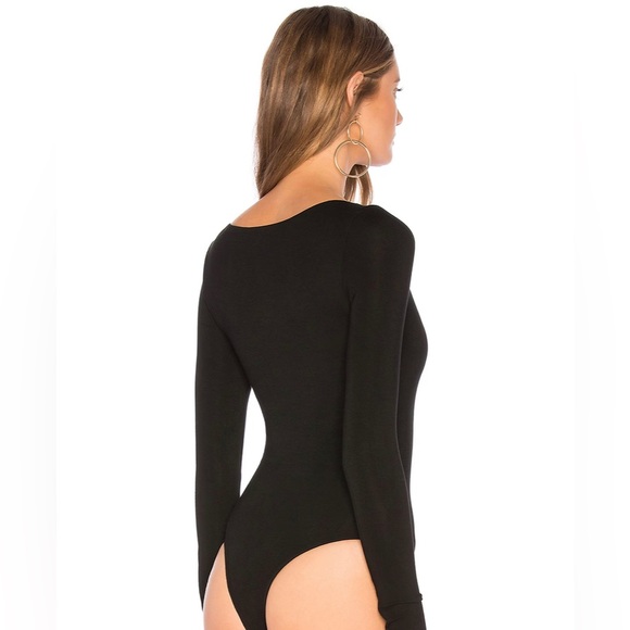 Superdown Black Body Suit Square Neck - Picture 3 of 9